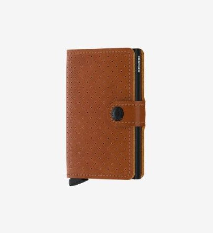 Secrid Mini wallet - Perforated cognac