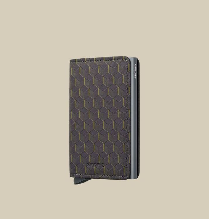 Secrid Slim wallet - Optical grey yellow