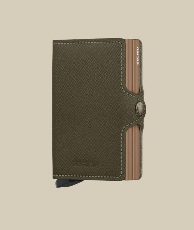 Secrid Twin wallet - Saffiano Olive