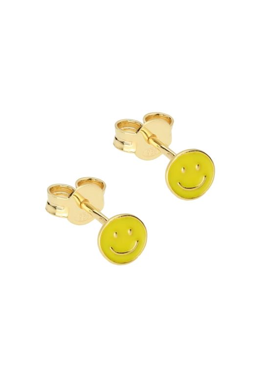 Selva Sauvage Oorbellen - Smiley studs yellow