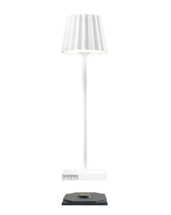 Sompex Tafellamp Troll 2.0 - Aluminuim wit