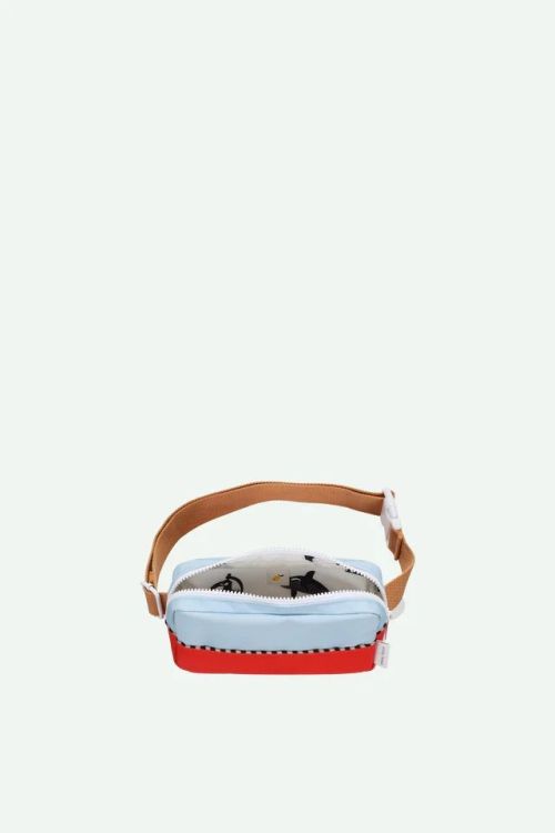 Sticky Lemon Heuptasje - small | colourblocking | zissou blue + red hat