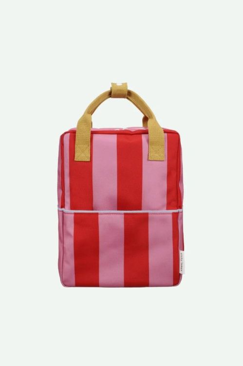 Sticky Lemon Rugzak - medium | stripes | Red apple + rosebay pink