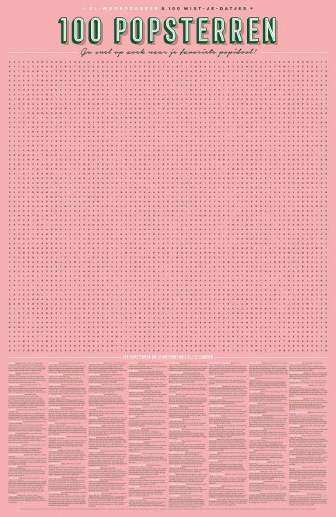 Stratier XL Spelposter - 100 popsterren