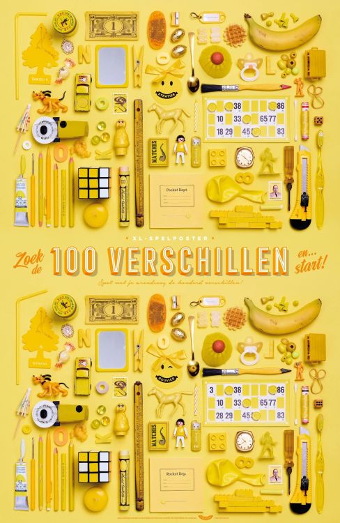 Stratier XL Spelposter - 100 verschillen geel