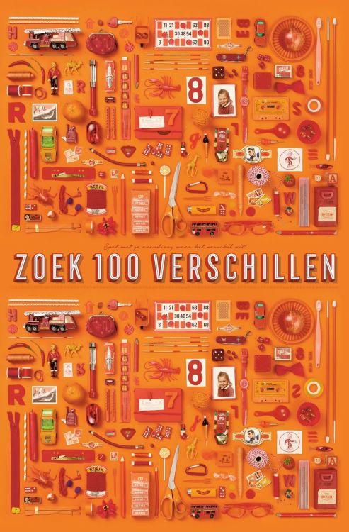 Stratier XL Spelposter - 100 verschillen oranje