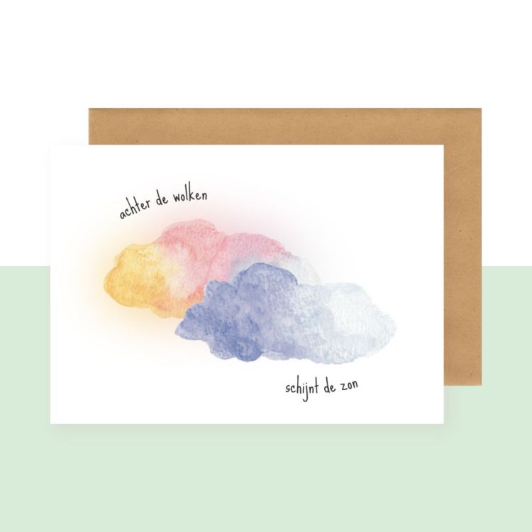 Studio Bertha Postkaart – Achter de wolken schijnt de zon