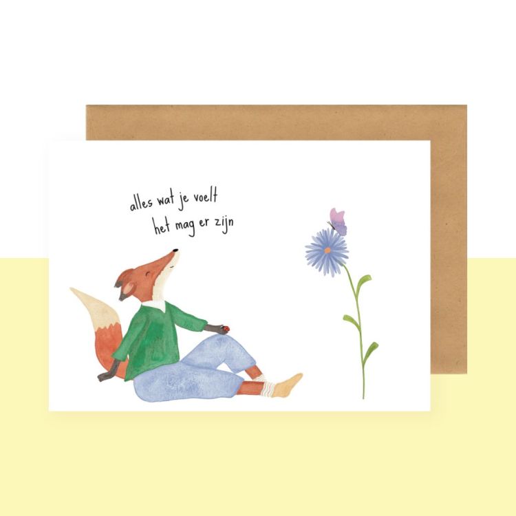 Studio Bertha Postkaart – Alles wat je voelt – het mag er zijn