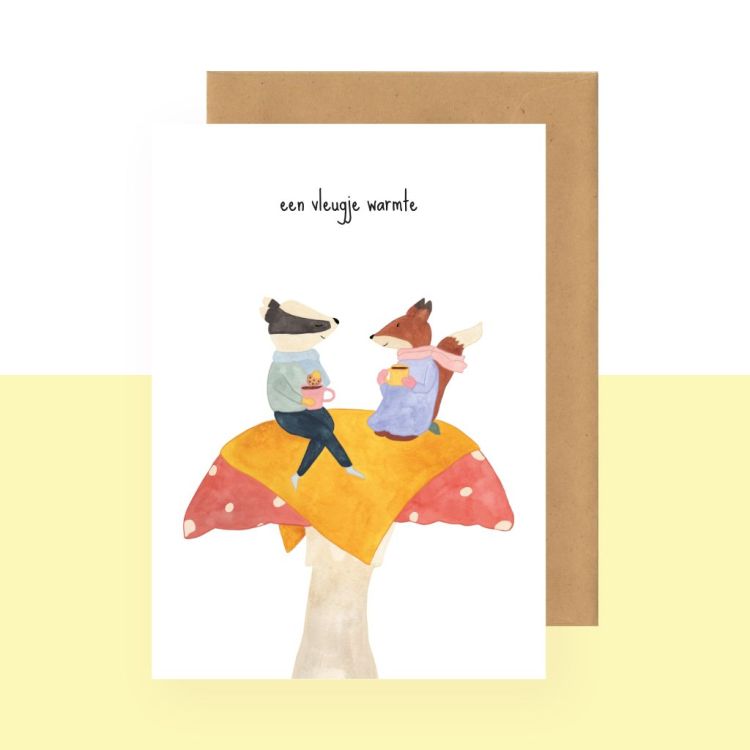 Studio Bertha Postkaart - Een vleugje warmte