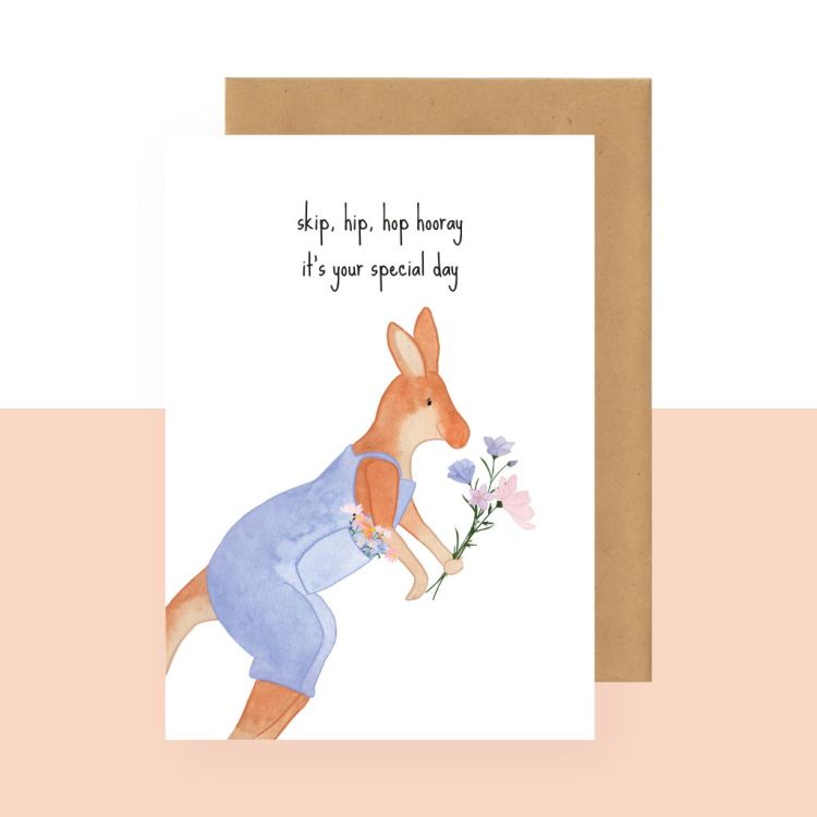 Studio Bertha Postkaart - Skip hip hop hooray, it's your special day
