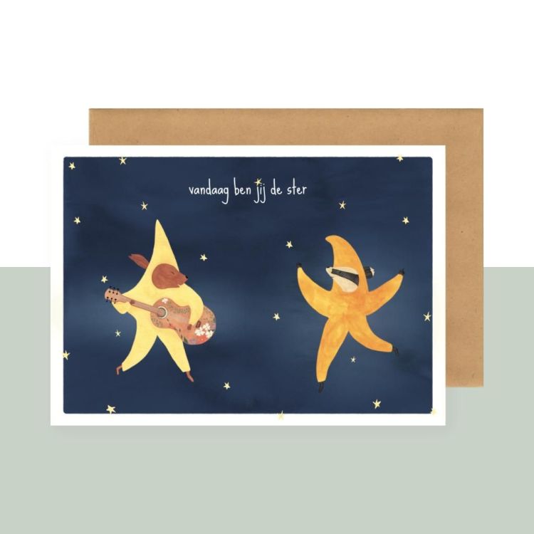 Studio Bertha Postkaart - Vandaag ben jij de ster