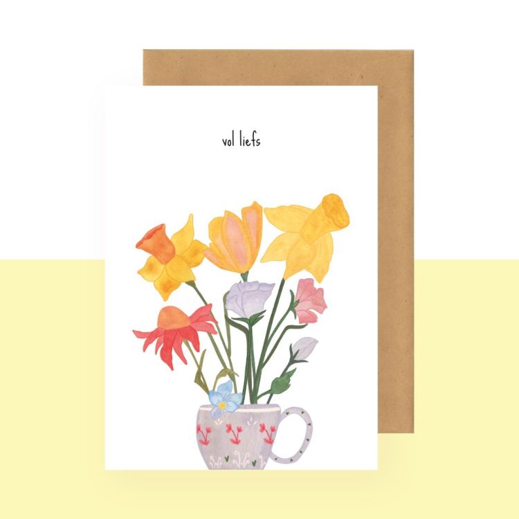 Studio Bertha Postkaart - Vol liefs