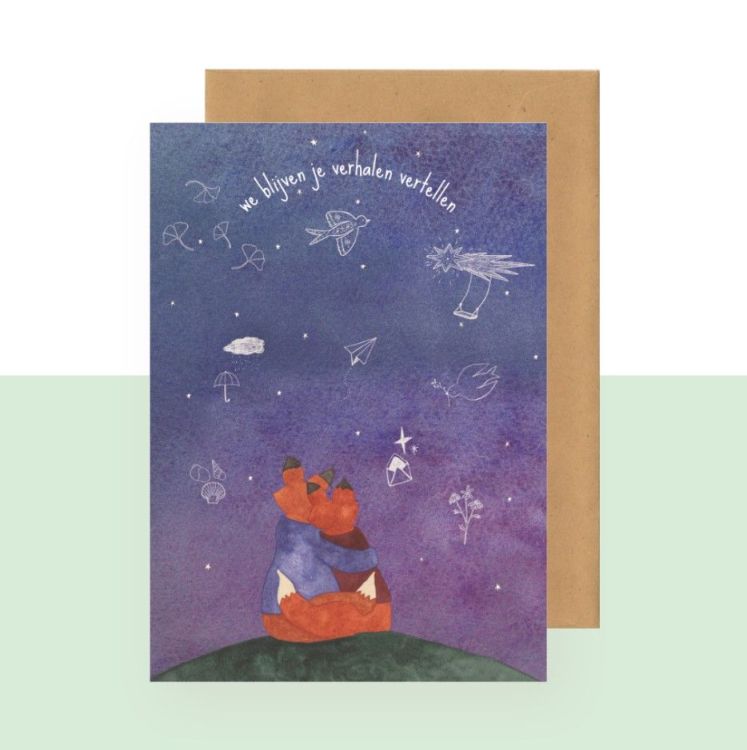 Studio Bertha Postkaart - We blijven je verhalen vertellen