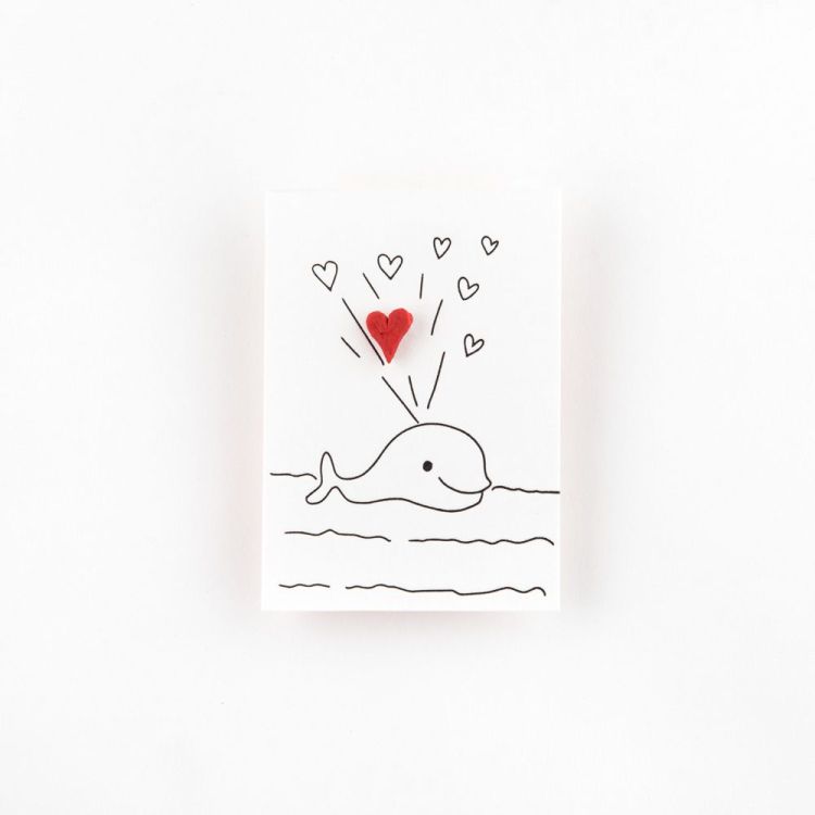 Studio Flash Kaartje met pin - Whale Love