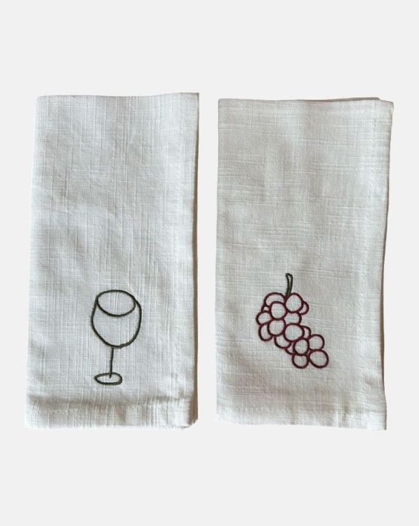 Studio Noticed Servetten - Wine and grapes - set van 2 Studio Noticed Servetten - Wine and grapes - set van 2