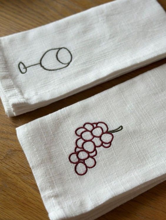 Studio Noticed Servetten - Wine and grapes - set van 2