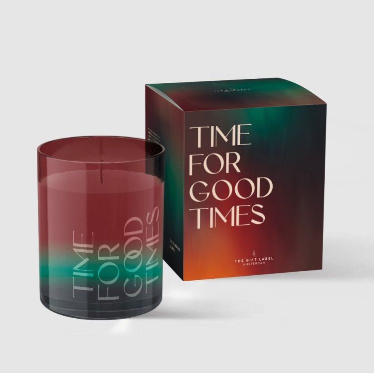 The Gift Label Geurkaars in glas - Time for good times