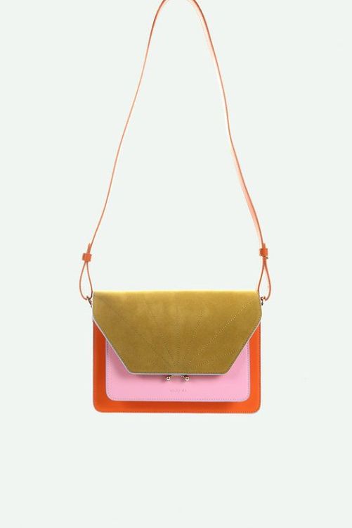 The Sticky Sis Club Shoulder bag | satchel | il sole | arancia orange + dolce pink + lemon leaf