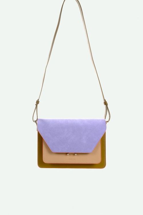 The Sticky Sis Club Shoulder bag | satchel | il sole | costa green + affogato beige + sunset lilac