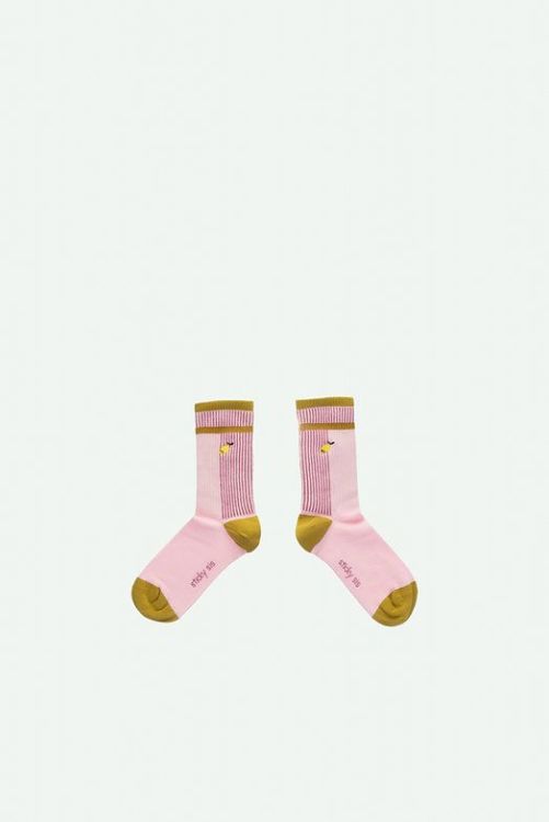 The Sticky Sis Club Socks | small stripes | dolce pink - size 35/38