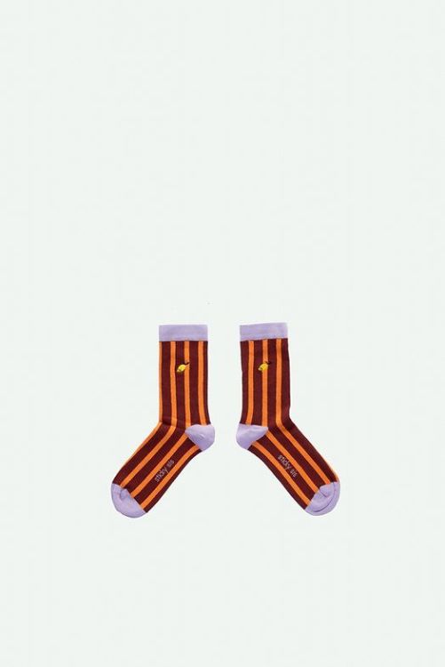 The Sticky Sis Club Socks | stripes | arancia orange- size 35/38