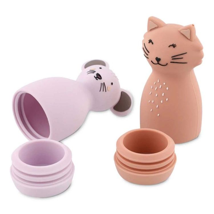 Trixie Badspeelgoed - Sproeiende dieren - Mrs. Cat & Mrs. Mouse
