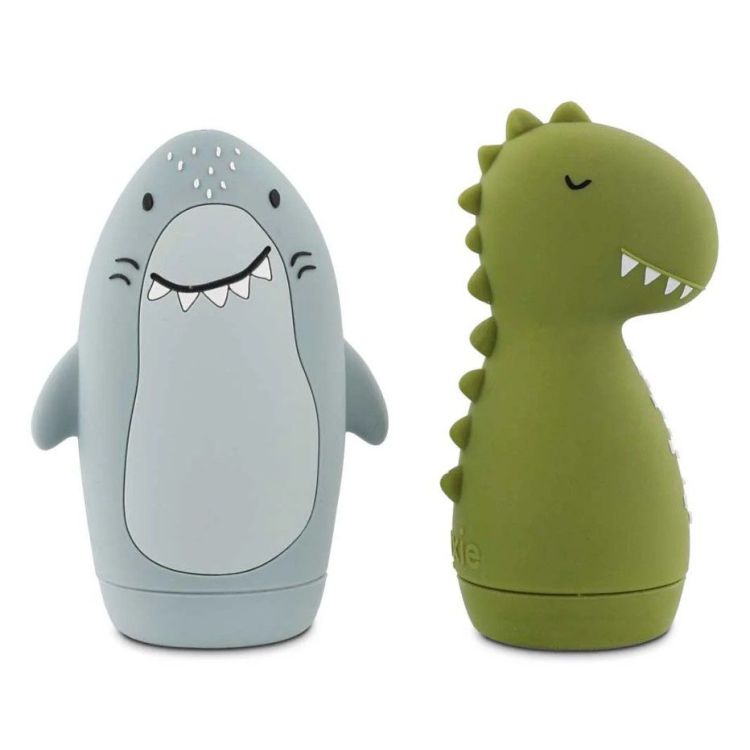 Trixie Badspeelgoed  - Sproeiende dieren - Mrs. Shark & Mr. Dino