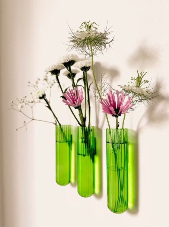 Walleaf Muurdecoratie - Groen Ribbed - 3-pack