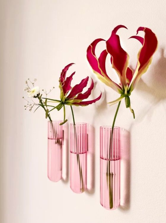 Walleaf Muurdecoratie - Roze Ribbed - 3-pack