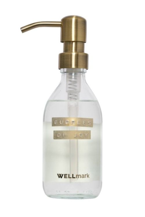 Wellmark Handzeep - Bubbles of joy - Fresh Linnen (messing) 250 ml