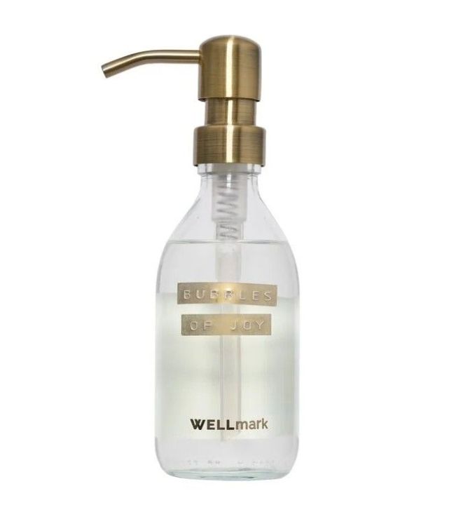 Wellmark Handzeep - Bubbles of joy - Fresh Linnen (messing) 250 ml Wellmark Handzeep - Bubbles of joy - Fresh Linnen (messing) 250 ml
