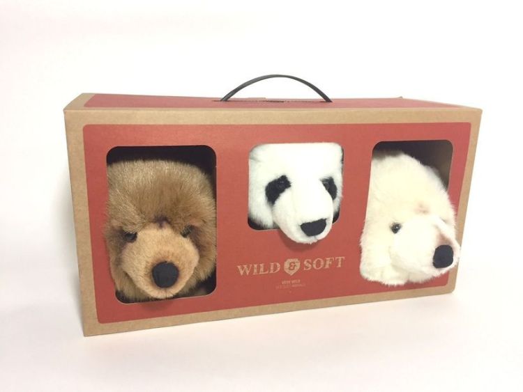 Wild and Soft Dierenkop bear box mini