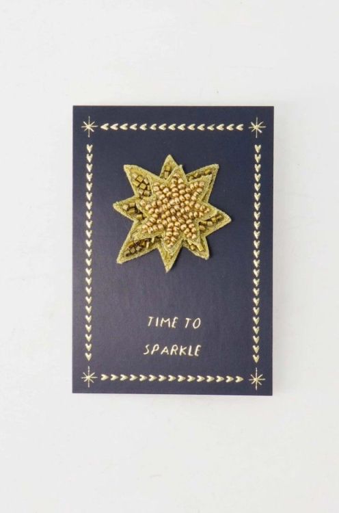 Zusss Broche - Time to sparkle - Donkerblauw
