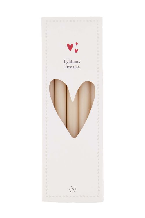 Zusss Doosje met 10 smalle kaarsjes - Beige Zusss Doosje met 10 smalle kaarsjes - Beige