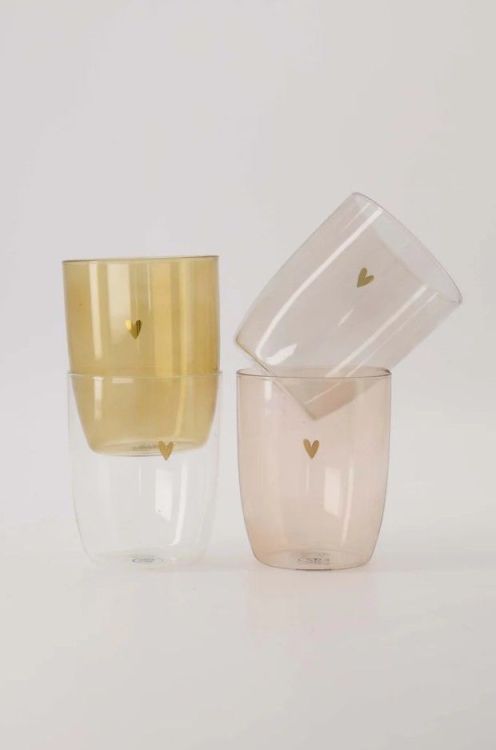 Zusss Drinkglas - Hartje - Oker