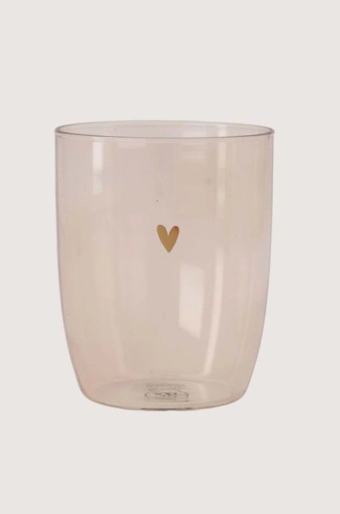 Zusss Drinkglas - Hartje - Roze