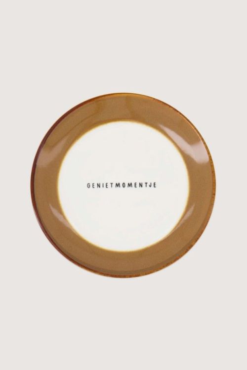 Zusss Gebaksbordje - Genietmomentje - Wit/bruin