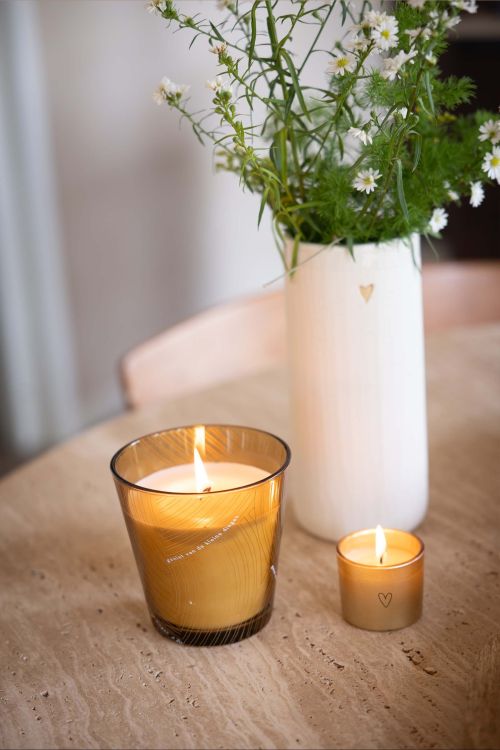 Zusss Geurkaars glas - Braided - Goud