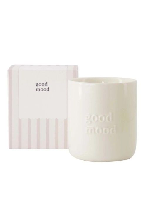 Zusss Geurkaars in doosje - Good mood - zand/wit