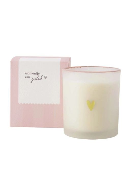 Zusss Geurkaars in doosje - Momentje van geluk - Wit/goud/roze Zusss Geurkaars in doosje - Momentje van geluk - Wit/goud/roze