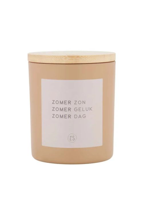 Zusss Geurkaars in glas met houten deksel - Zomer - Poederzacht Zusss Geurkaars in glas met houten deksel - Zomer - Poederzacht
