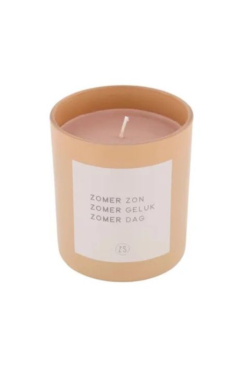 Zusss Geurkaars in glas met houten deksel - Zomer - Poederzacht