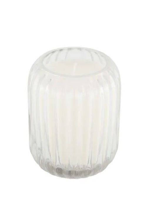 Zusss Geurkaars in glas met ribbels - Bamboe