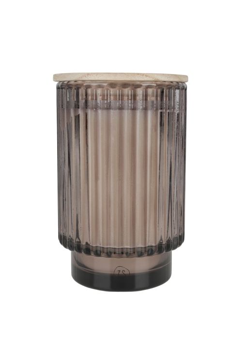Zusss Geurkaars in glas met ribbels - Lila