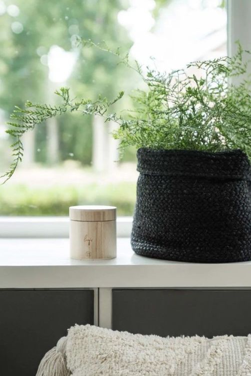 Zusss Geurkaars in houten potje - Liefs