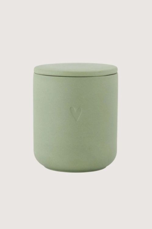 Zusss Geurkaars keramiek - Hartje - Groen