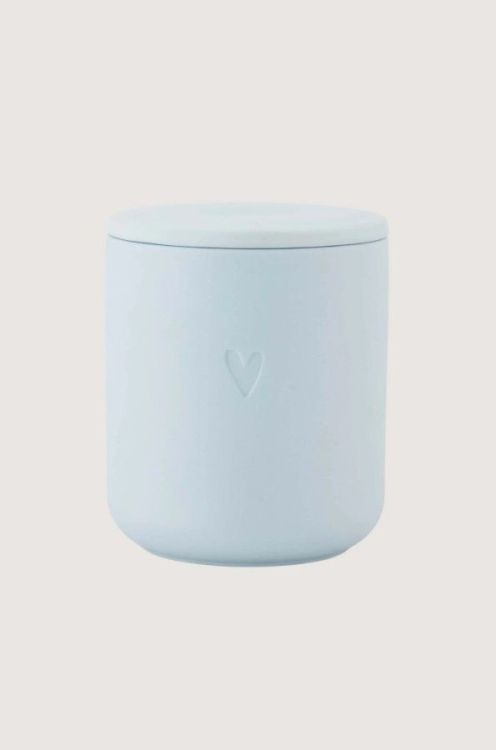 Zusss Geurkaars keramiek - Hartje - Lichtblauw