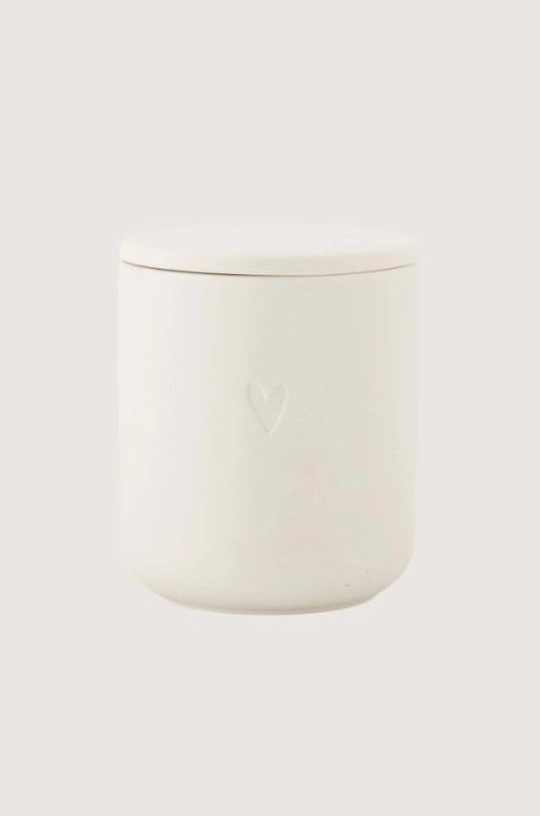 Zusss Geurkaars keramiek - Hartje - Off white