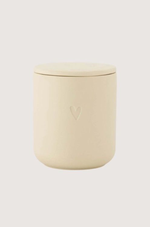 Zusss Geurkaars keramiek - Hartje - Zand