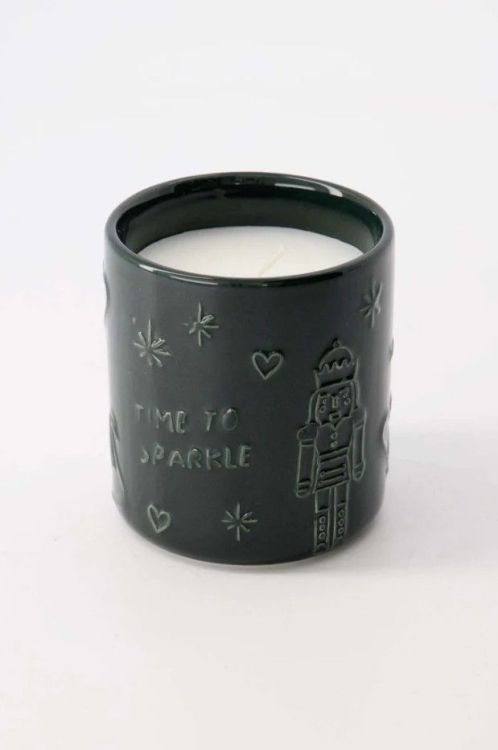 Zusss Geurkaars keramiek - Time to sparkle - donkergroen